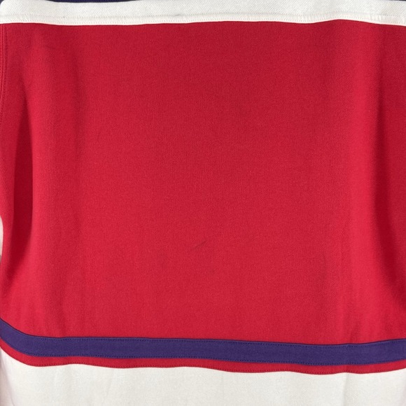 Super Bowl LVIII Hockey-Style Lace-Up Hoodie Men's L Red Purple '47 Fleece - Picture 13 of 13